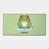 Cute Frog Green Bureaumat (Voorkant)