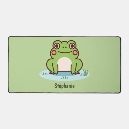 Cute Frog Green Bureaumat (Voorkant)