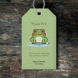 Cute Frog Green Cadeaulabel