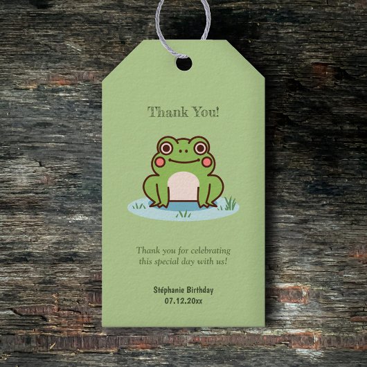Cute Frog Green Cadeaulabel