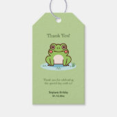 Cute Frog Green Cadeaulabel (Voorkant)