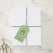 Cute Frog Green Cadeaulabel (Met Touw)