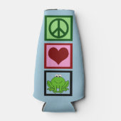 Cute Frog Green Flesjeskoeler (Voorkant)