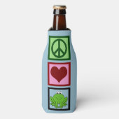 Cute Frog Green Flesjeskoeler (Fles Voorkant)