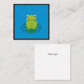 Cute Frog Hartelijk dank voor de minikaart Notitiekaartje (Voorkant / Achterkant)