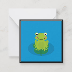 Cute Frog Hartelijk dank voor de minikaart Notitiekaartje