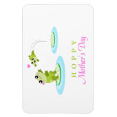 Cute Frog Hoppy Happy Moederdag Magneet (Verticaal)