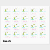 Cute Frog Hoppy Happy Moederdag Vierkante Sticker (Vel)