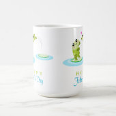 Cute Frog Hoppy Happy Vaderdag Koffiemok (Center)