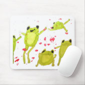 Cute frog-illustratie muismat (Met muis)