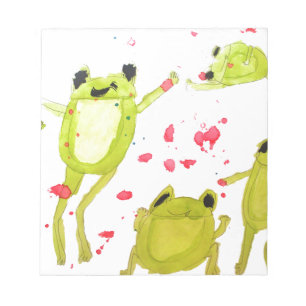 Cute frog-illustratie notitieblok