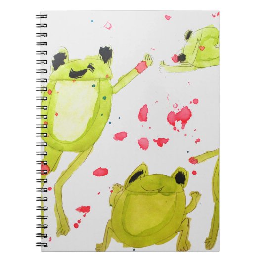 Cute frog-illustratie notitieboek (Voorkant)