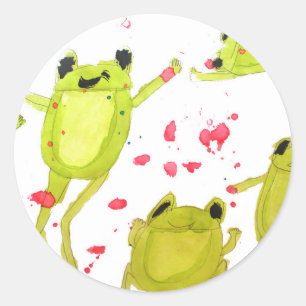 Cute frog-illustratie ronde sticker