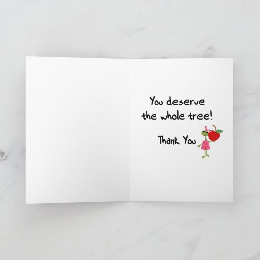 Cute Frog in een Dress Good Teacher Appreciation Bedankkaart (Binnen)