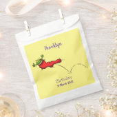 Cute frog in een rode sock springende cartoon bedankzakje (Geknipt)