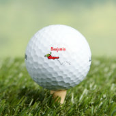 Cute frog in een rode sock springende cartoon golfballen (Insitu Shirt)