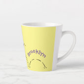 Cute frog in een rode sock springende cartoon latte mok (Rechts)