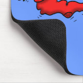 Cute frog in een rode sock springende cartoon muismat (Hoek)