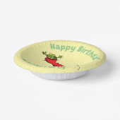 Cute frog in een rode sock springende cartoon papieren kommen (Gebogen)