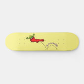 Cute frog in een rode sock springende cartoon persoonlijk skateboard (Horizontaal)