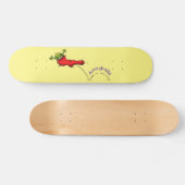 Cute frog in een rode sock springende cartoon persoonlijk skateboard (Horizontaal)