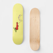 Cute frog in een rode sock springende cartoon persoonlijk skateboard (Voorkant)