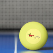 Cute frog in een rode sock springende cartoon pingpongbal (Net)