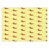 Cute frog in een rode sock springende cartoon tafelkleed (Voorkant (Horizontaal))