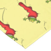 Cute frog in een rode sock springende cartoon tafelkleed (Gekanteld)