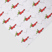 Cute frog in een rode sock springende cartoon tissuepapier (Detail)