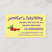 Cute frog in een rode sock springende cartoon visitekaartje (Voorkant)