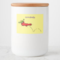Cute frog in een rode sock springende cartoon