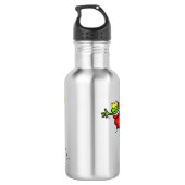 Cute frog in een rode sock springende cartoon waterfles  (Achterkant)