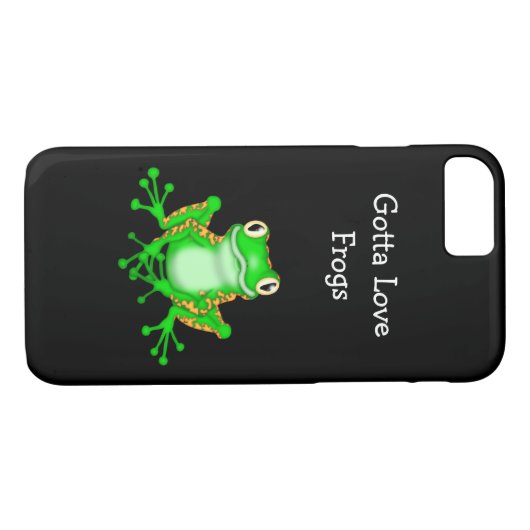 Cute Frog iPhone 7 Hoesje (Achterkant (Horizontaal))