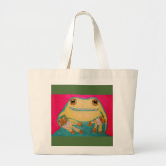 Cute Frog Jumbo Canvas tas