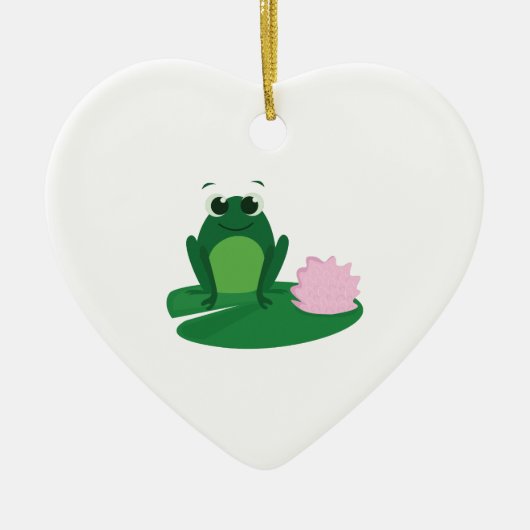 Cute Frog Keramisch Ornament (Voorkant)