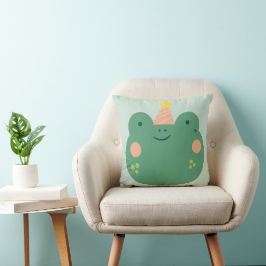 Cute Frog Kinder Nursery Kussen (Stoel)