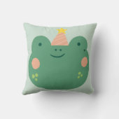 Cute Frog Kinder Nursery Kussen (Achterkant)