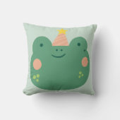Cute Frog Kinder Nursery Kussen (Voorkant)