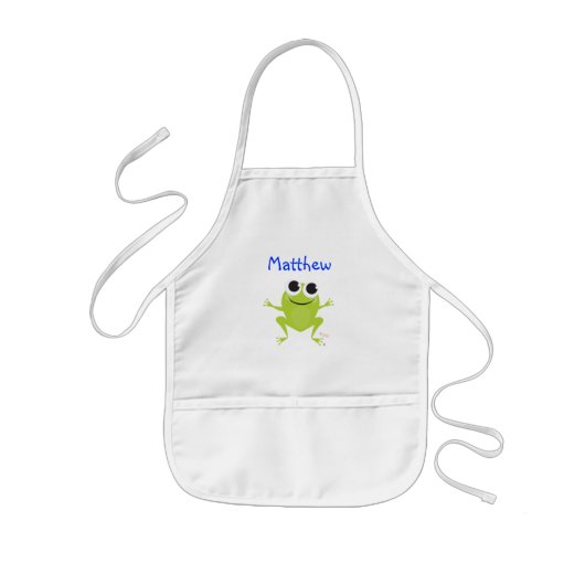 Cute Frog Kinder Schort (Voorkant)