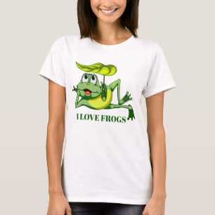 Cute frog-liefhebbers voegen bericht toe t-shirt