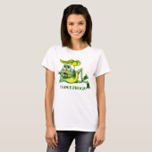 Cute frog-liefhebbers voegen bericht toe t-shirt (Voorkant volledig)