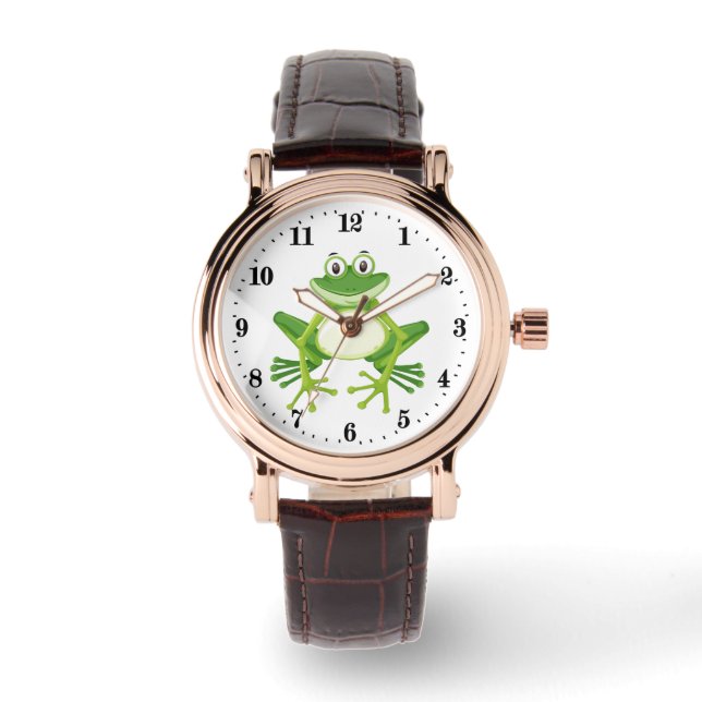 Cute frog liefs Animal Watch Horloge (Voorkant)