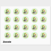 Cute frog lovers customizable  ronde sticker (Vel)