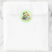 Cute frog lovers customizable  ronde sticker (Tas)