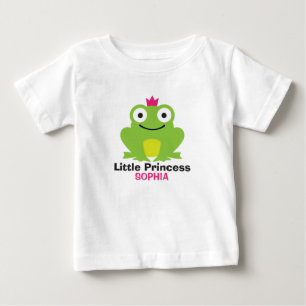 Cute frog met de naam kroon en gepersonaliseerde b