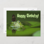 Cute frog met een Butterfly aan zijn neus Briefkaart (Voorkant / Achterkant)