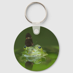 Cute frog met een Butterfly aan zijn neus Sleutelhanger