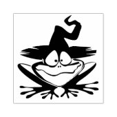 Cute Frog met heks Pet Rubberstempel (Afrduk)