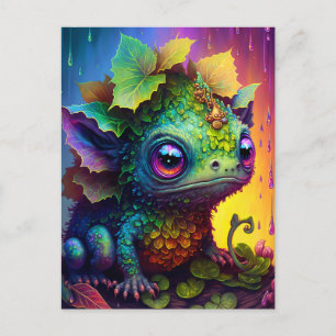 Cute Frog Monster Fantasy Art Briefkaart